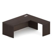 Стол руководителя правый SENSE 210х190 см, мокка/трюфель