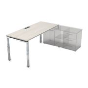 Стол руководителя правый GLOSS LINE 180х80 см, ivory