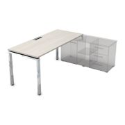 Стол руководителя правый GLOSS LINE 180х70 см, ivory