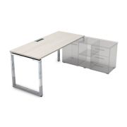 Стол руководителя правый GLOSS LINE 140х80 см, ivory