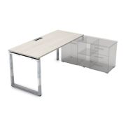 Стол руководителя правый GLOSS LINE 140х70 см, ivory