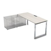 Стол руководителя левый GLOSS LINE 140х70 см, ivory