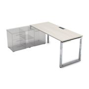 Стол руководителя левый GLOSS LINE 160х90 см, ivory