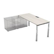 Стол руководителя левый GLOSS LINE 160х90 см, ivory