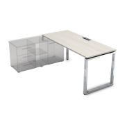 Стол руководителя левый GLOSS LINE 180х70 см, ivory