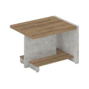 Журнальный столик модерн WOOD&STONE 60х80 см, Дуб Чарльстон, Бетон Чикаго