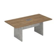 Стол для переговоров на 6 человек WOOD&STONE 200х102 см, Дуб Чарльстон, Бетон Чикаго