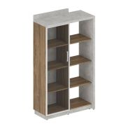 Шкаф-стеллаж комбинированный (комплект № 3) WOOD&STONE, Дуб Чарльстон, Бетон Чикаго