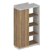 Шкаф-стеллаж комбинированный (комплект № 1) WOOD&STONE, Дуб Чарльстон, Бетон Чикаго