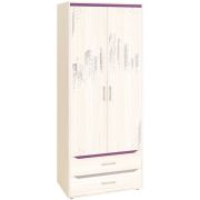 DaVita 55.01.1 Шкаф с полками и штангой Мегаполис 900