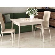 DaVita стол обеденный Орфей 39.10 Белый песок-Кена