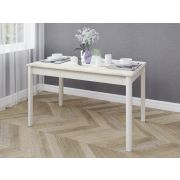 DaVita стол обеденный Орфей 45 Бетон Крем-Белый Шпон