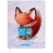 Дневник 1-4 класс 48 л., кожзам (гибкая), печать, фольга, ЮНЛАНДИЯ, «Лисёнок», 106216