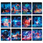 Тетради предметные, КОМПЛЕКТ 12 ПРЕДМЕТОВ, 48 л., глянцевый УФ-лак, BRAUBERG, «DREAM WORLD», 404842