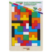 Головоломка развивающая деревянная «Тетрис», цветной, 18х27 см, BRAUBERG KIDS, 665262
