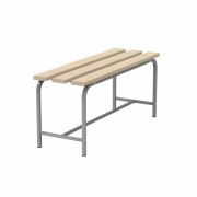 Скамья деревянная на металлокаркасе «СТ 1000», 1000х350х450 мм, каркас металлический серый, сиденье дерево