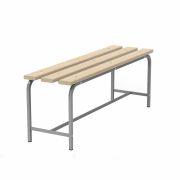 Скамья деревянная на металлокаркасе «СТ 1200», 1200х350х450 мм, каркас металлический серый, сиденье дерево