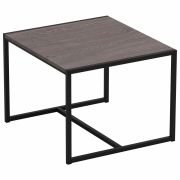 Стол журнальный «Систа», 640х590х460 мм, ЛОФТ, металл/ЛДСП ясень шимо темный