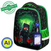 Ранец BRAUBERG FIT, 2 отделения, «Night warrior», 38х27х14 см, 272023