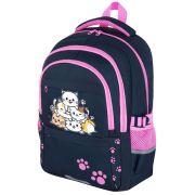 Рюкзак BRAUBERG VIBE, 2 отделения, 5 карманов, «Cat meeting», 40х28х14 см, 272089