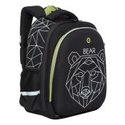 Ранец GRIZZLY анатомическая спинка, c бейджем, для мальчиков, «BEAR», 36х28х20 см, RAz-287-9/1