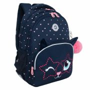 Рюкзак GRIZZLY школьный, анатомическая спинка, 2 отделения, для девочек, «WINK», 40х27х20 см, RG-460-6/4