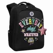 Рюкзак GRIZZLY школьный, анатомическая спинка, 2 отделения, для девочек, HAPPY, 39х26х17 см, RG-466-5/1