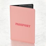 Обложка для паспорта, мягкий полиуретан, «PASSPORT», нежно-розовая, STAFF, 238403
