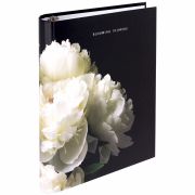 Тетрадь на кольцах А5 175х215 мм, 120 листов, твердый картон, фольга, клетка, BRAUBERG, «Bloom», 404721