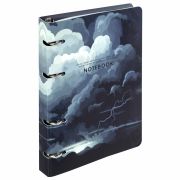 Тетрадь на кольцах А5 160х212 мм, 120 листов, картон, матовая ламинация, клетка, BRAUBERG, «Clouds», 404726