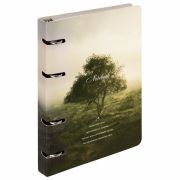 Тетрадь на кольцах А5 160х212 мм, 120 листов, картон, матовая ламинация, клетка, BRAUBERG, «Nature», 404728