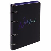 Тетрадь на кольцах А5 160х212 мм, 120 листов, картон, выборочный лак, клетка, BRAUBERG, «Notebook», 404732