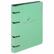 Тетрадь на кольцах А5 160х212 мм, 120 листов, картон, фольга, клетка, BRAUBERG, «Pastel», 404734