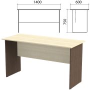 Стол письменный «Канц», 1400х600х750 мм, цвет дуб молочный/венге (КОМПЛЕКТ)