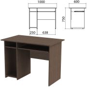 Стол компьютерный «Канц», 1000х600х750 мм, с тумбой, цвет венге (КОМПЛЕКТ)