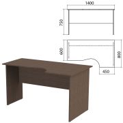 Стол письменный эргономичный «Канц», 1400х800х750 мм, правый, цвет венге (КОМПЛЕКТ)