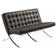 Диван офисный Everprof Barcelona 2 Экокожа Чёрный