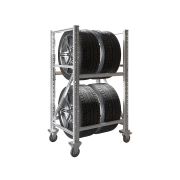 Стеллаж MS Pro 1350/781x606 передвижной для хранения 4 шин *