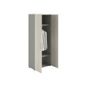 Шкаф NW 2080L гардеробный закрытый белое дерево/серый