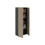 Шкаф NW 2080/4 закрытый вяз натуральный/антрацит