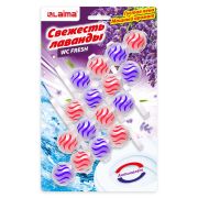 Туалетный блок шарики для унитаза освежитель, 4 блока по 50 г, «Свежесть Лаванды 3 в 1», LAIMA, 608995