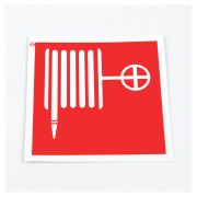 Знак пожарной безопасности «Пожарный кран», КОМПЛЕКТ 10 штук, 100х100 мм, пленка, F02