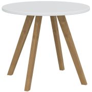 Стол журнальный FORTA FCT 570, белый/бук, 570х570х475 мм
