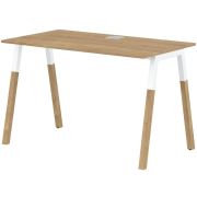 Стол рабочий FORTA FST 1167, дуб гамильтон/белый/бук, 1180х670х733 мм