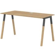 Стол рабочий FORTA FST 1367, дуб гамильтон/антрацит/бук, 1380х670х733 мм