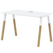 Стол рабочий FORTA FST 1167, белый/бук, 1180х670х733 мм