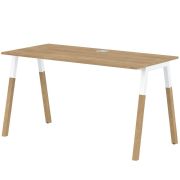 Стол рабочий FORTA FST 1367, дуб гамильтон/белый/бук, 1380х670х733 мм