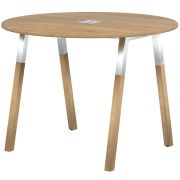 Стол для переговоров FORTA FRST 1020, дуб гамильтон/белый/бук, 1020х1020х733 мм