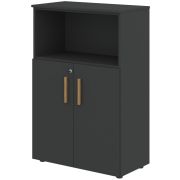 Шкаф средний FORTA FMC 80.3(Z), черный графит, 802х429х1213 мм