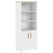 Шкаф-стеллаж FORTA FHC 80.5(Z), белый/дуб гамильтон, 802х429х1983 мм